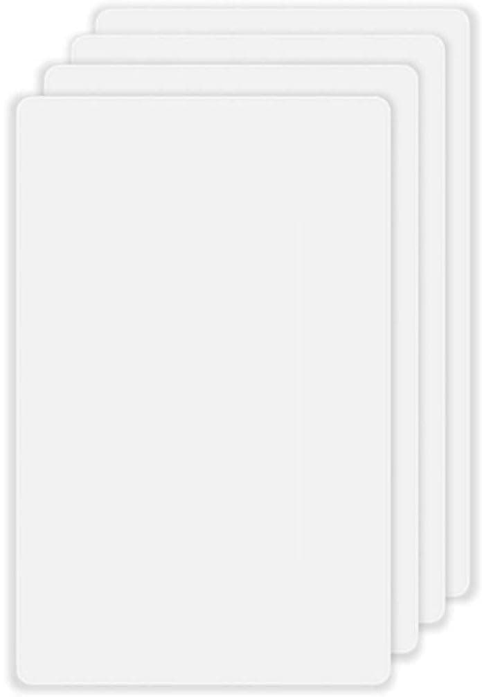 ZEFTV Screwless Blank Wall Plates 1-Gang Blank Switch Outlet Electrical Cover Plate Unbreakable Thermoplastic Faceplate for Decorative Receptacle Outlet Switch, White (4 Pack)