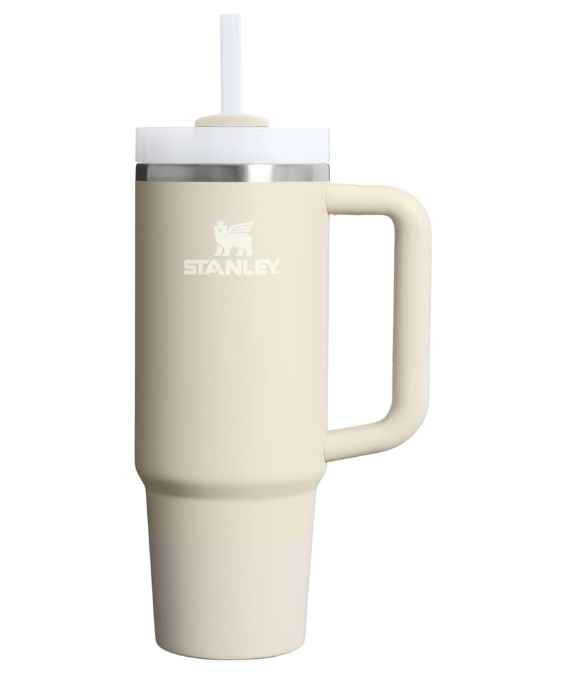 STANLEY Quencher H2.0 Flow State Tumbler, 30 oz, Toasted Almond | Handle and Straw | 3-Position Lid | Cup Holder Compatible for Travel | Insulated Stainless Steel Cup | BPA-Free