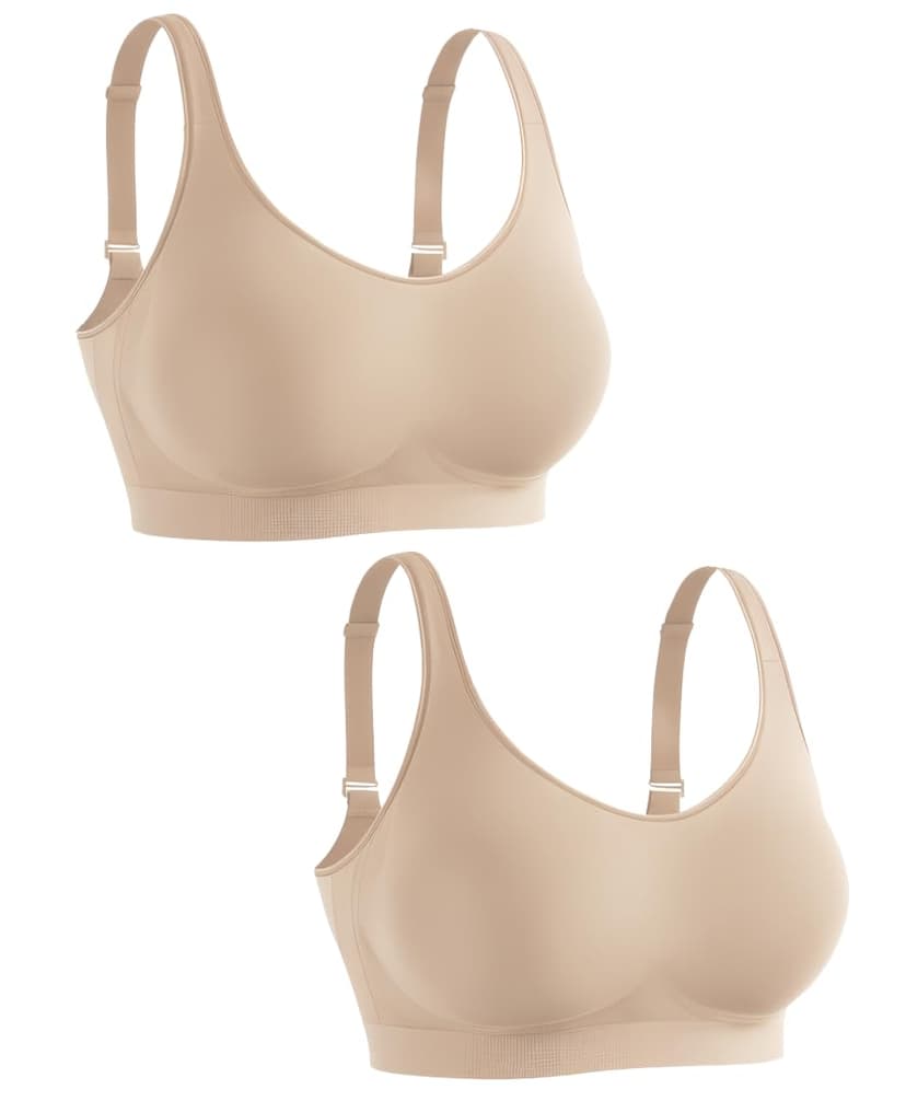 SHAPERMINT Wireless Bras for Women No Underwire – Small to Plus Size Bralettes with Support and Natural Lift