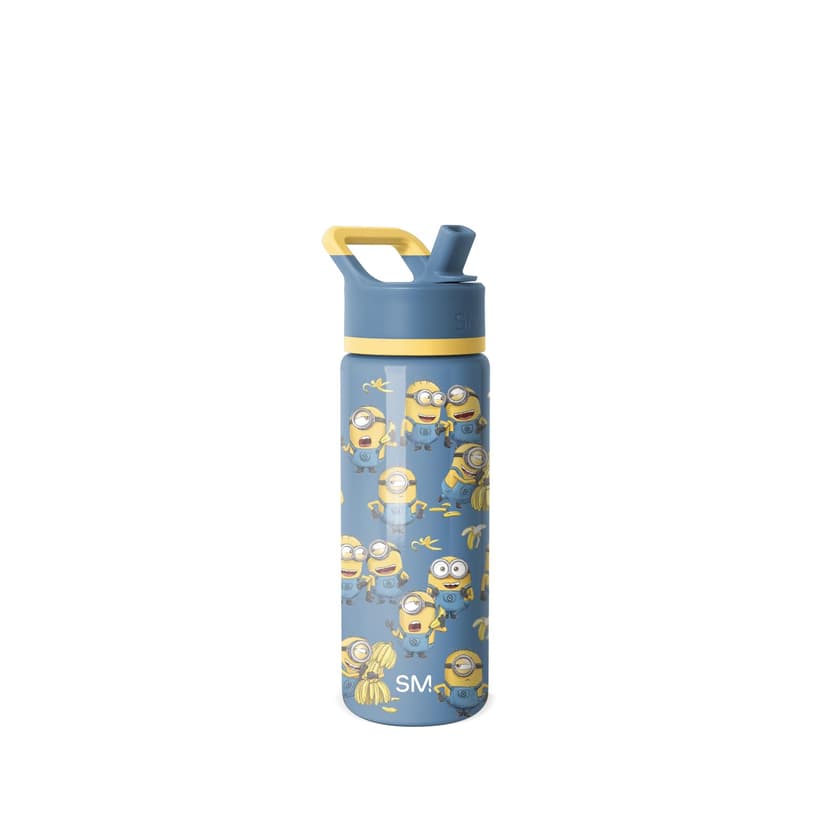 Simple Modern Minions Kids Water Bottle & Toddler Cup | 18oz | Insulated Stainless Steel Despicable Me Toddler Water Bottle, Kids Tumbler with Straw | Spill Proof for School, Girls, Boys