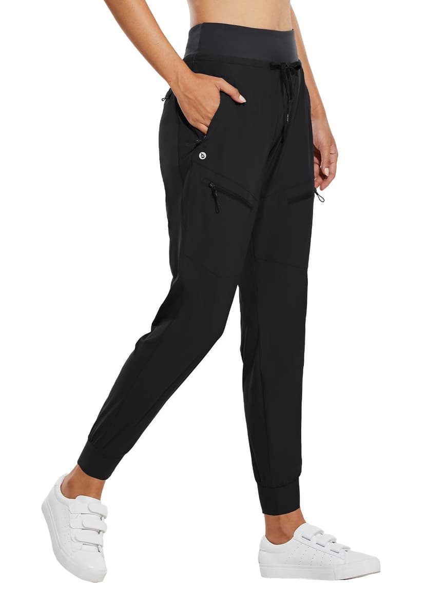 baleaf Womens Lightweight Hiking Pants Water Resistant Quick Dry Joggers with 5 Zipper Pockets UPF 50+ for Travel Hiking