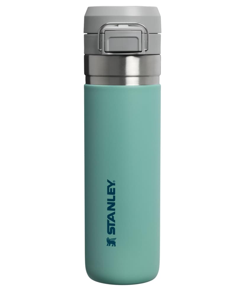 STANLEY Quick Flip GO Bottle, 24 oz, Spring Green | Push Button Lid | Packable for Travel and Sports | Leakproof Water Bottle | Insulated Stainless Steel | BPA-Free