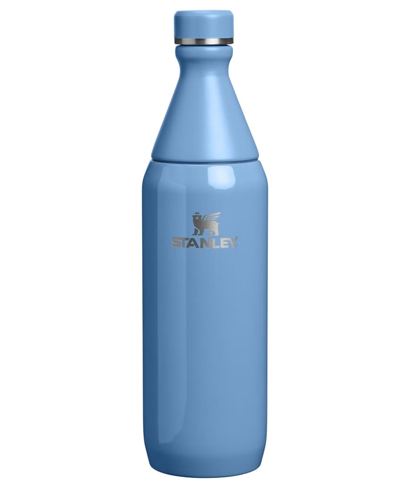 STANLEY All Day Slim Bottle, 20 oz, Blue Sky Gloss | Removable Top for Adding Ice | Leakproof Water Bottle| Slim Design for Travel & Gym | Insulated Stainless Steel | BPA-Free