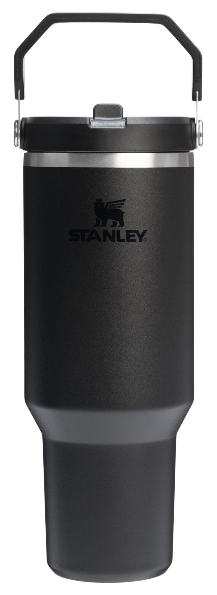STANLEY IceFlow 2.0 Flip Straw Tumbler, 40 oz, Black 2.0 | Easy Carry Handle | Twist On Lid and Flip Up Straw | Leak Resistant Water Bottle | Insulated Stainless Steel | BPA-Free