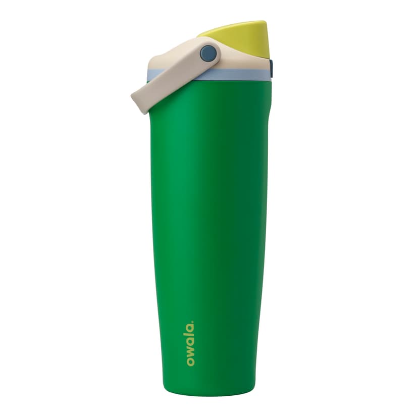 Owala FreeSip Sway Insulated Stainless Steel Water Bottle with Two-Way Spout, Built-In Straw and Bucket Handle, Made for Travel, School, and Sports, BPA Free, Leak Proof, 40 oz, Putting Green