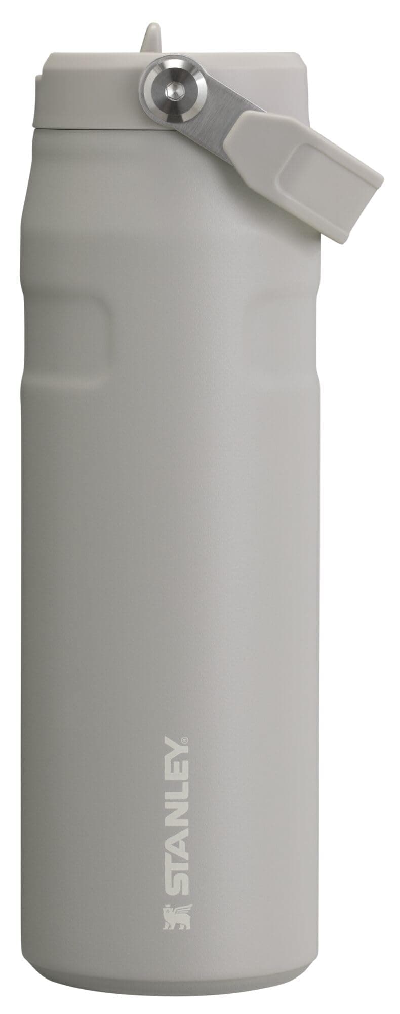 STANLEY IceFlow Flip Straw 2.0 Bottle, 24 oz, Ash | Easy Carry Handle | Twist On Lid and Flip Up Straw | Lightweight Water Bottle | Insulated Stainless Steel | BPA-Free