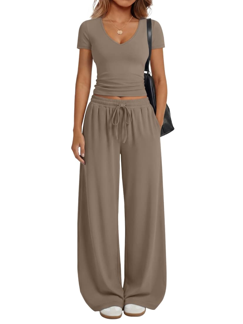 Trendy Queen 2 Piece Lounge Sets for Women Summer Outfits 2026 Fashion Two Piece Loungewear Spring Outfits Clothes