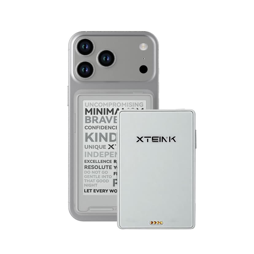 XTEINK X3 3.7" Pocket E-Ink eBook Reader, Mist Gray | Ultra-thin 0.2" design with magnetic pogo-pin charging, gyroscope page-turn, 16GB storage, and distraction-free reading