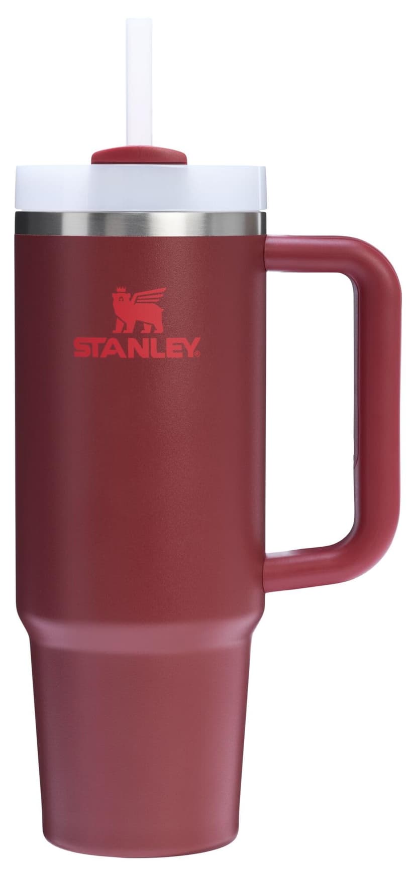 STANLEY Quencher H2.0 Flow State Tumbler, 30 oz, Cranberry | Handle and Straw | 3-Position Lid | Cup Holder Compatible for Travel | Insulated Stainless Steel Cup | BPA-Free