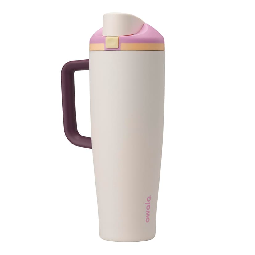 Owala FreeSip Tumbler Stainless Steel Water Bottle 40 oz Daybreak | Triple-Layer Insulation | Leak-Proof Lid with Push-Button | Double Threaded Lid for Left and Right-Handed Drinking