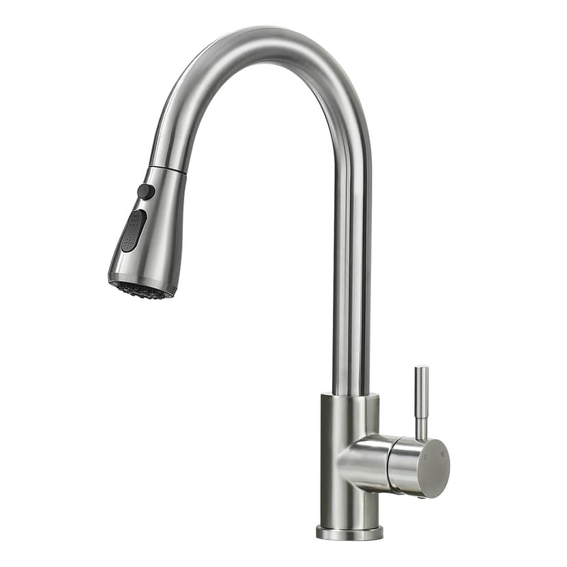 VFAUOSIT Kitchen Faucet with Pull Down Sprayer, Modern Bar Sink Faucet | Lead-Free NSF 61/372 & cUPC, 3 Spray Modes, 20in Retractable Hose, Cold-Start Safety, 10min Tool-Free Install