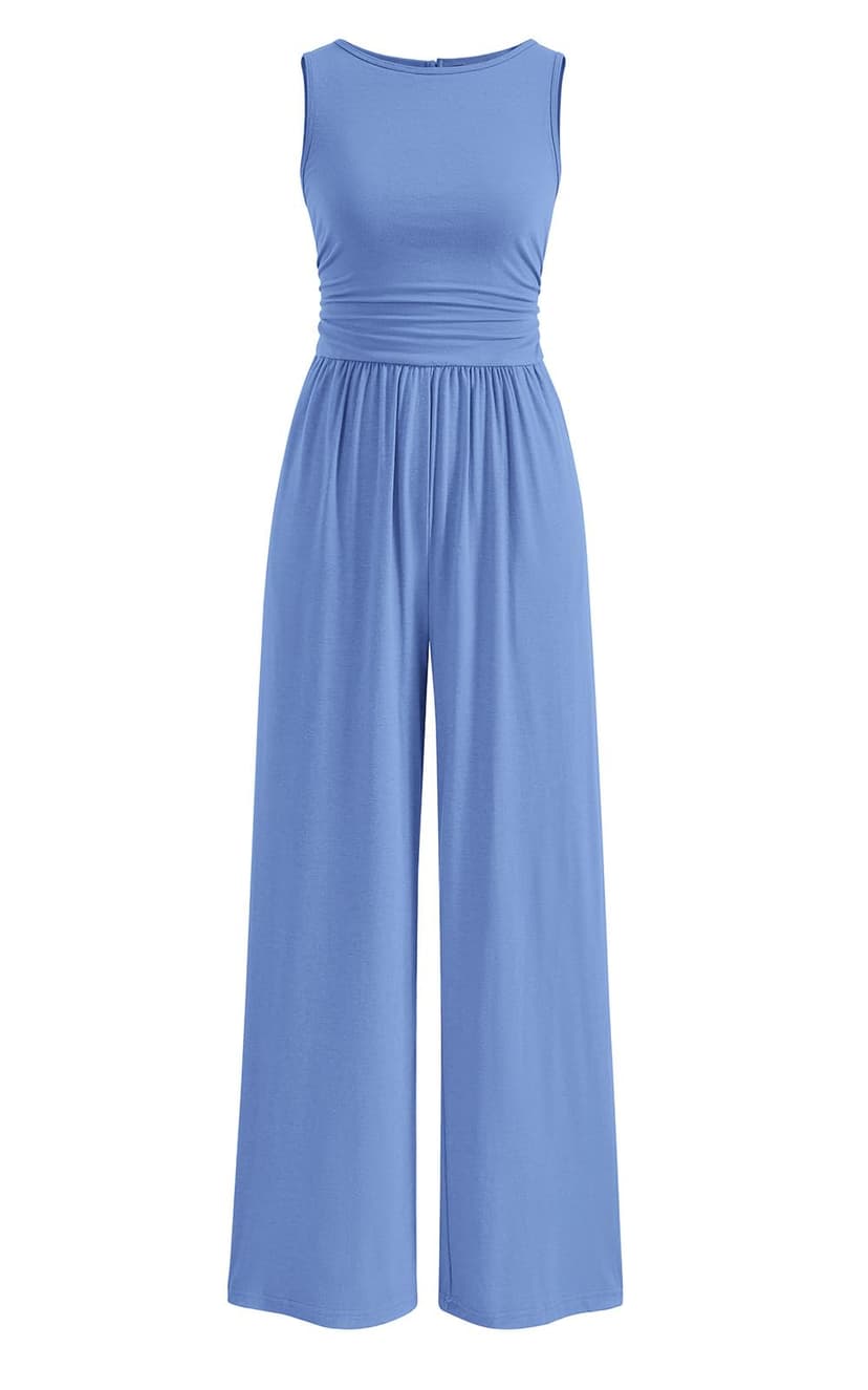 PRETTYGARDEN Jumpsuits for Women Dressy Casual Romper Vacation Outfits 2026 | Crewneck, Wide Leg Jumpsuits, Cute Jumpers, Business Casual, Date Night, Summer One Piece Teacher Outfits