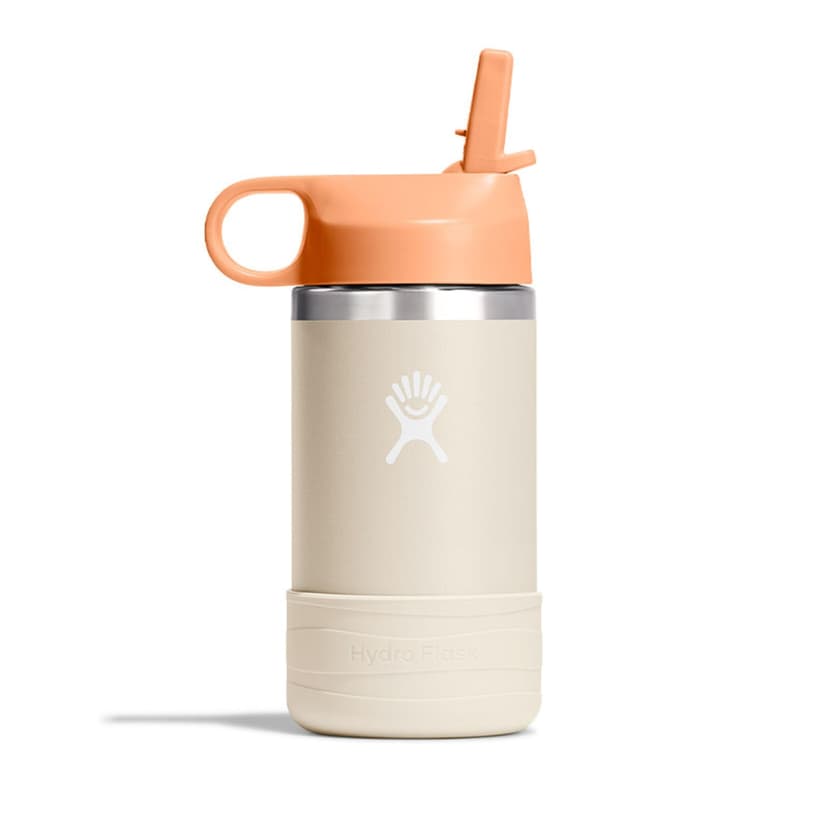 Hydro Flask Kids Water Bottle for School - Stainless Steel and Insulated with Straw Cap - 12 Oz Coconut