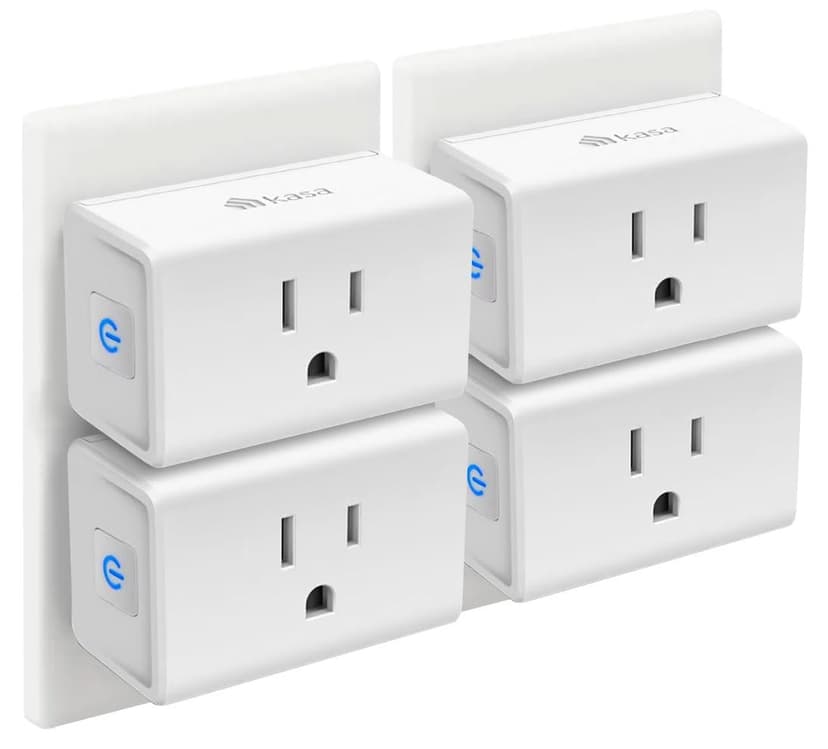 Kasa Smart Plug Mini 15A, Smart Home Wi-Fi Outlet Works with Alexa, Google Home, No Hub Required, UL Certified, 2.4G WiFi Only, 4-Pack(EP10P4) , White