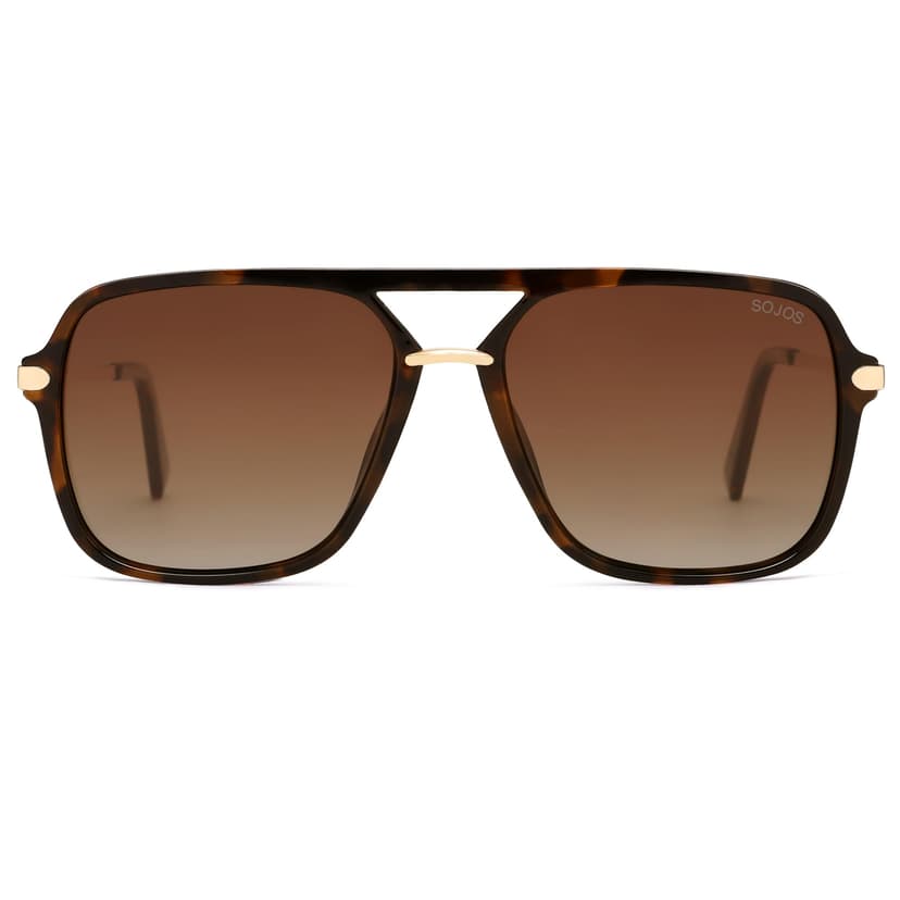 SOJOS Sunglasses for Women & Men, Square, Retro, Polarized Lens, Trendy Aviator, 90s Shades
