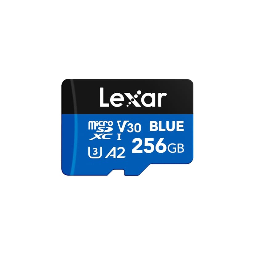 Lexar 256GB Blue Micro SD Card Up to 160MB/s microSDXC UHS-I Memory Card | C10, U3, A2, V30, Full HD, 4K UHD, High Speed TF Card with SD Adapter