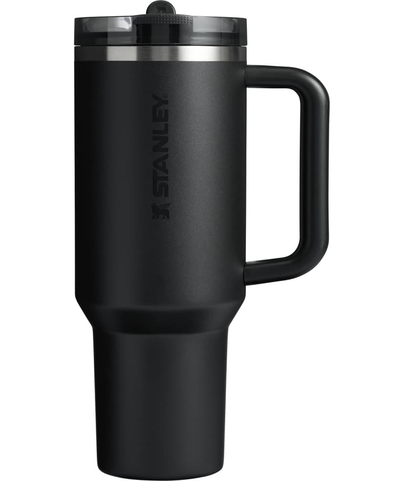 STANLEY Quencher ProTour Flipstraw Tumbler, 40 oz, Black | Built-In Straw & Handle | Cupholder Compatible for Travel | Leakproof Insulated Stainless Steel Cup | BPA-Free