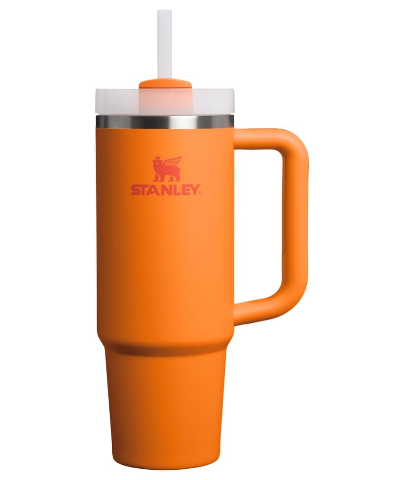 STANLEY Quencher H2.0 Flow State Tumbler, 30 oz, Goldenrod Coral | Handle and Straw | 3-Position Lid | Cup Holder Compatible for Travel | Insulated Stainless Steel Cup | BPA-Free