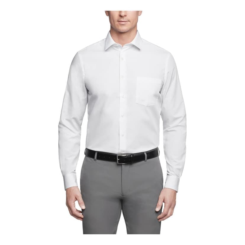 Van Heusen Mens Dress Shirt Regular Fit Poplin Solid