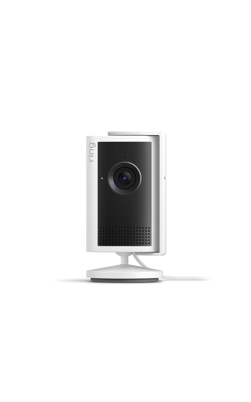 Ring Indoor Cam Plus (newest model), Home or business security, Retinal 2K for crisp, true-to-life video quality, 4x Enhanced Zoom, Low-Light Sight, White