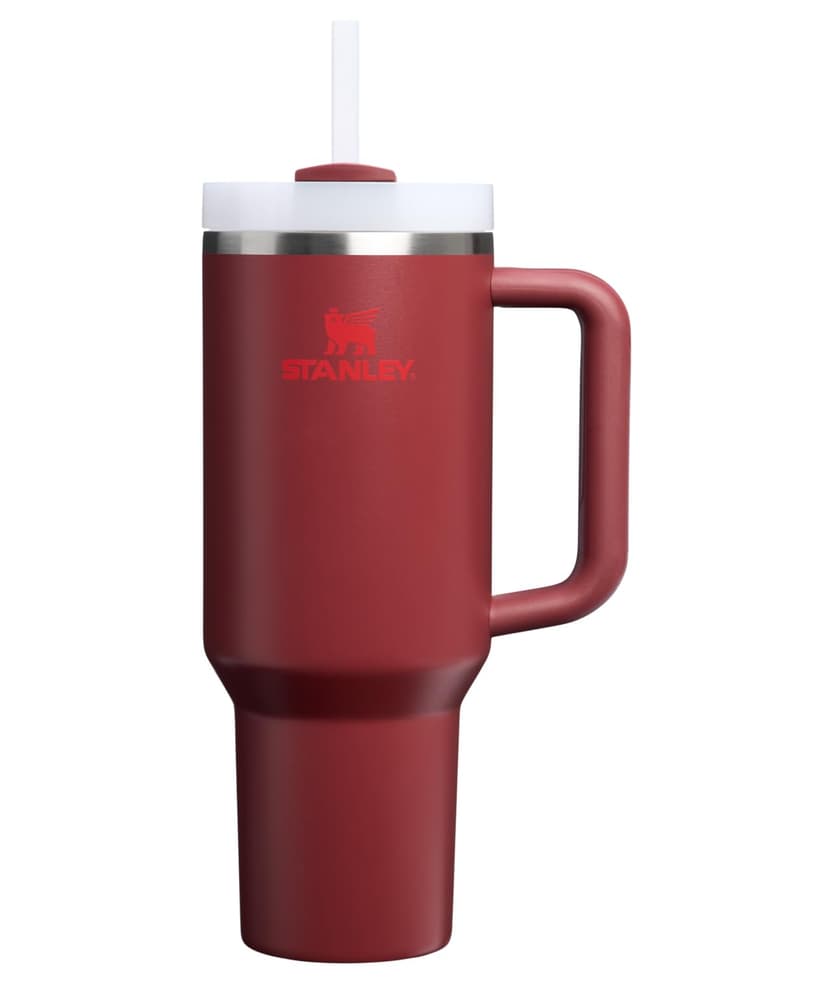 STANLEY Quencher H2.0 Flow State Tumbler, 40 oz, Cranberry | Handle and Straw | 3-Position Lid | Cup Holder Compatible for Travel | Insulated Stainless Steel Cup | BPA-Free