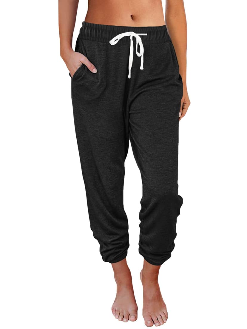 AUTOMET Women's High Waisted Lounge Sweatpants Jogger Pants with Pockets