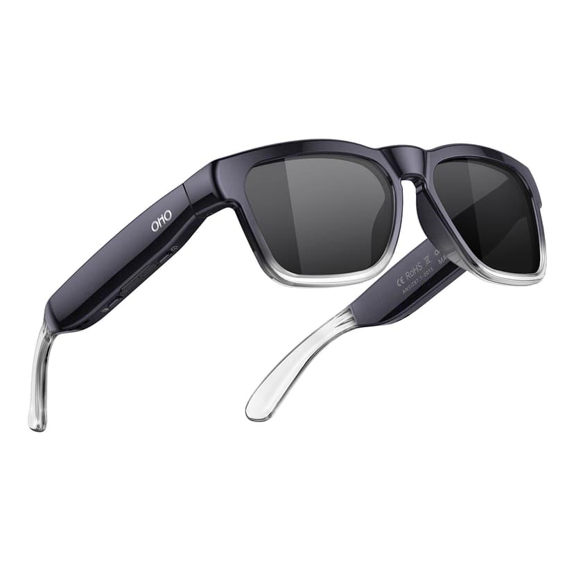 OHO Smart AI Glasses with Bluetooth Audio, Hands-Free Calling, High-Impact 2.0mm Photochromic Blue Light Blocking PC Lenses, Sweat Resistant
