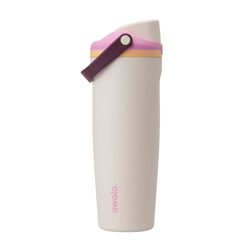Owala FreeSip Sway Insulated Stainless Steel Water Bottle with Two-Way Spout, Built-In Straw and Bucket Handle, Made for Travel, School, and Sports, 30oz, BPA Free, Leak Proof, Daybreak