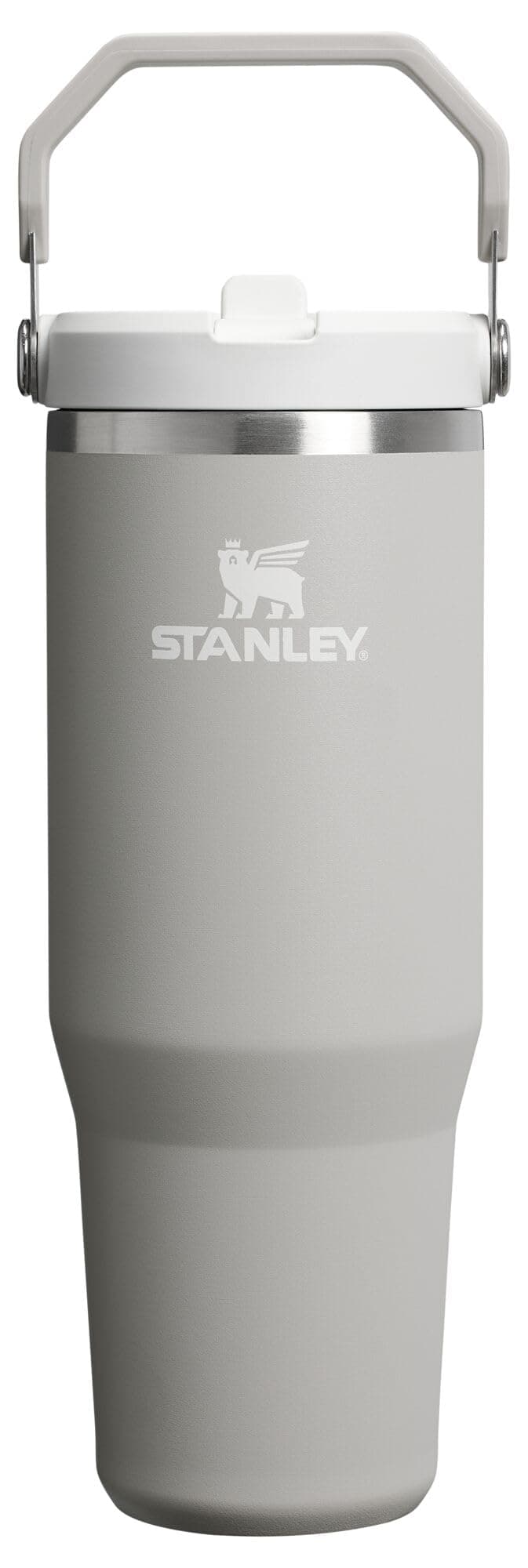 STANLEY IceFlow 2.0 Flip Straw Tumbler, 30 oz, Ash | Easy Carry Handle | Twist On Lid and Flip Up Straw | Leak Resistant Water Bottle | Insulated Stainless Steel | BPA-Free