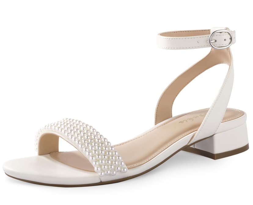 Ankis Black Nude White Gold Women Sandals Comfortable Walking Strappy Open Toe Sandals for Women Dressy Summer 1 Inch Low Block Heel Flat Adjustable Ankle Strap Shoes