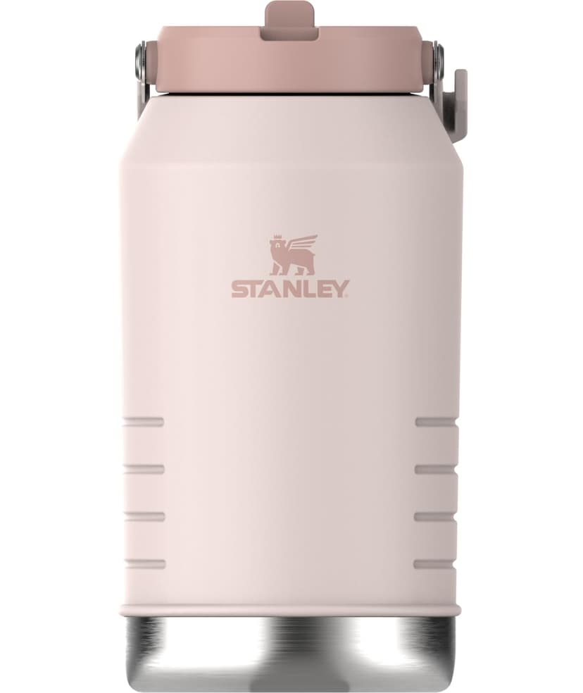 STANLEY IceFlow Flip Straw 2.0 Jug, 96 oz, Rose Quartz | Easy Carry Handle | Twist On Lid and Flip Up Straw | Leakproof Water Bottle | Insulated Stainless Steel | BPA-Free