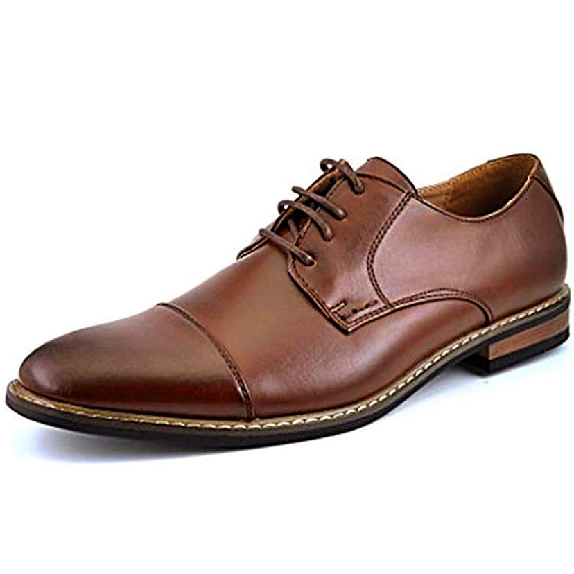 Bruno Marc Moda Italy Prince Men's Classic Modern Oxford Lace Dress Shoes