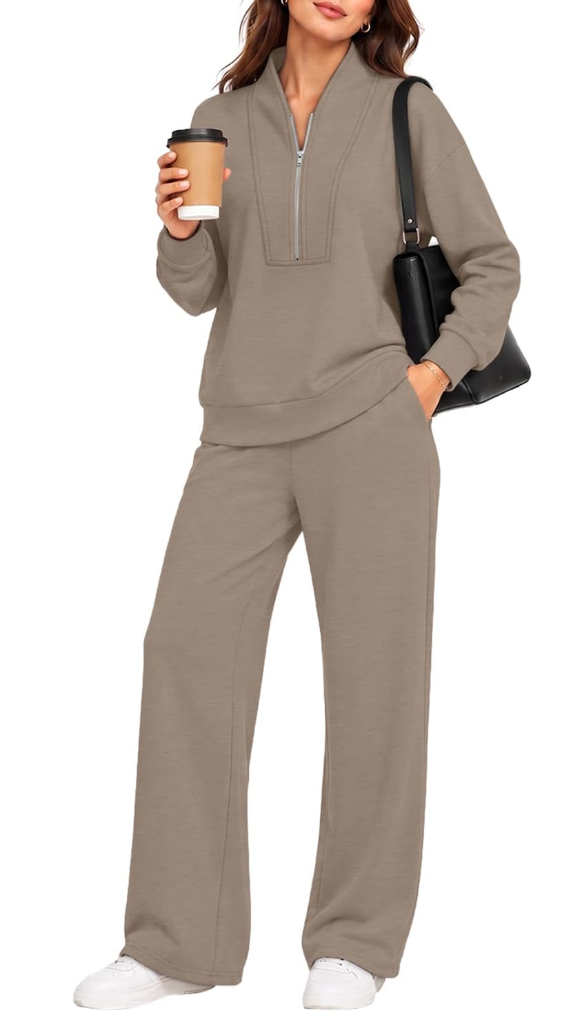 WIHOLL Womens 2 Piece Outfits Fall Clothes Tracksuit Sets Matching Sets