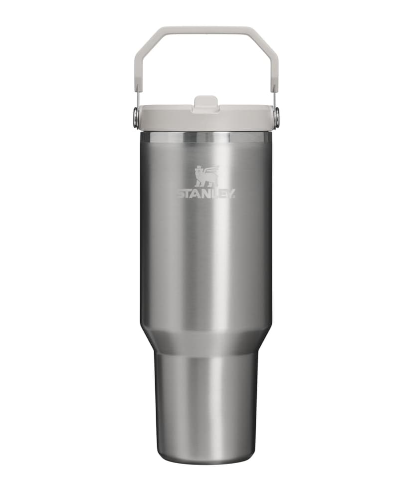 STANLEY IceFlow 2.0 Flip Straw Tumbler, 40 oz, Stainless Steel Ash | Easy Carry Handle | Twist On Lid and Flip Up Straw | Leak Resistant Water Bottle | Insulated Stainless Steel | BPA-Free