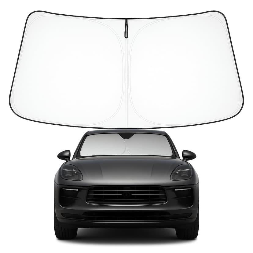 Proadsy Front Windshield Sun Shade for 2014-2025 2026 Porsche Macan Foldable Sunshade Protector SUV Sun Visor Blocks UV Rays Keep Car Cooler Accessories