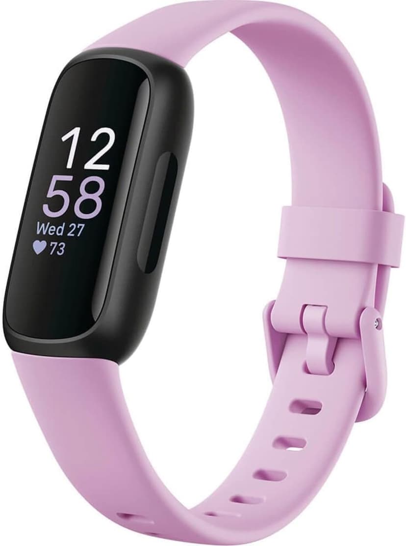 Google Fitbit Inspire 3 - Lilac Bliss/Black - Small and Large Bands | Stress management, sleep tracking, 24/7 heart rate, 3-month Google Health Premium membership included, small and large bands