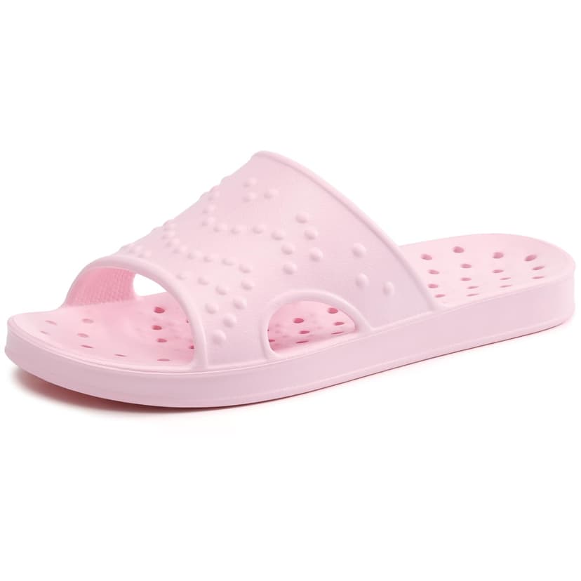 shevalues Quick Drying Shower Shoes for Women Men with Arch Support | Lightweight Pool Slides with Drain Holes Comfortable Beach Slipper Sandals for Gym College Dorms