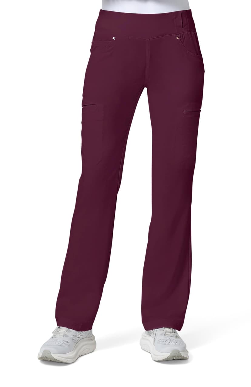 Cherokee Iflex Scrubs for Women Straight Leg Scrub Pants with 6 Pockets | 360° Stretch, Moisture Wicking Fabric, Pull-on Comfort, Knit Waistband, Classic Silhouette, Easy Care, Made For Long Shifts