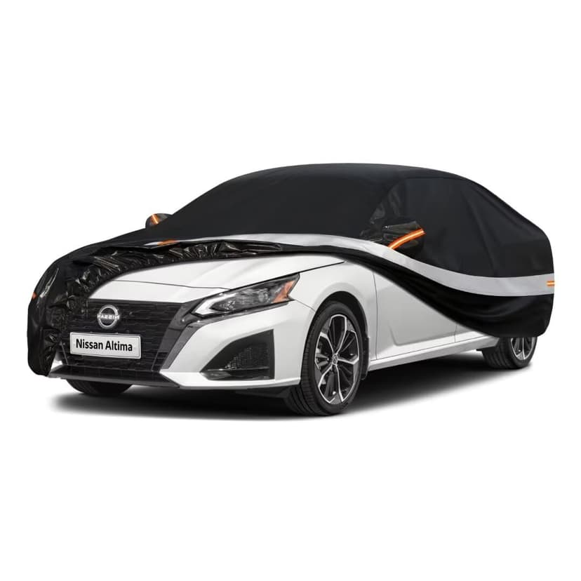 Holthly 10 Layers Car Cover Custom Fit for Nissan Altima (2002-2026) Waterproof All Weather for Automobiles, Outdoor Full Cover Sun UV Rain Protection.Black