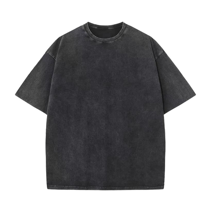 Men's Cotton T-Shirts Oversized Unisex Short Sleeves Casual Loose Wash Solid Basic Tee Tops