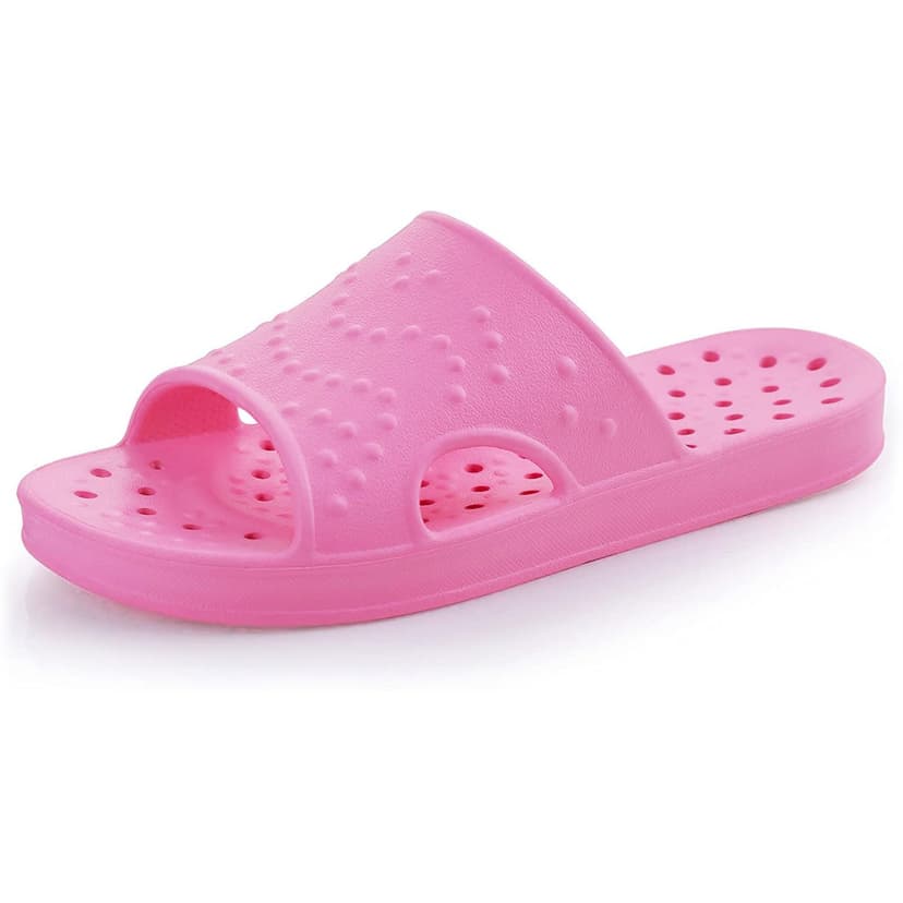 shevalues Quick Drying Shower Shoes for Women Men with Arch Support | Lightweight Pool Slides with Drain Holes Comfortable Beach Slipper Sandals for Gym College Dorms