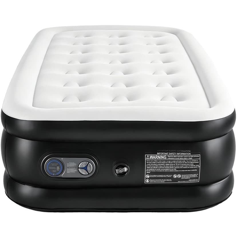Sweetcrispy Weight Capacity 660 lbs Air Bed, Double Height, Non-Slip Bottom Design, Twin Air Mattress - 18" Inflatable Blow Up Airbed with Built-in High Capacity Pump for Home or Camping