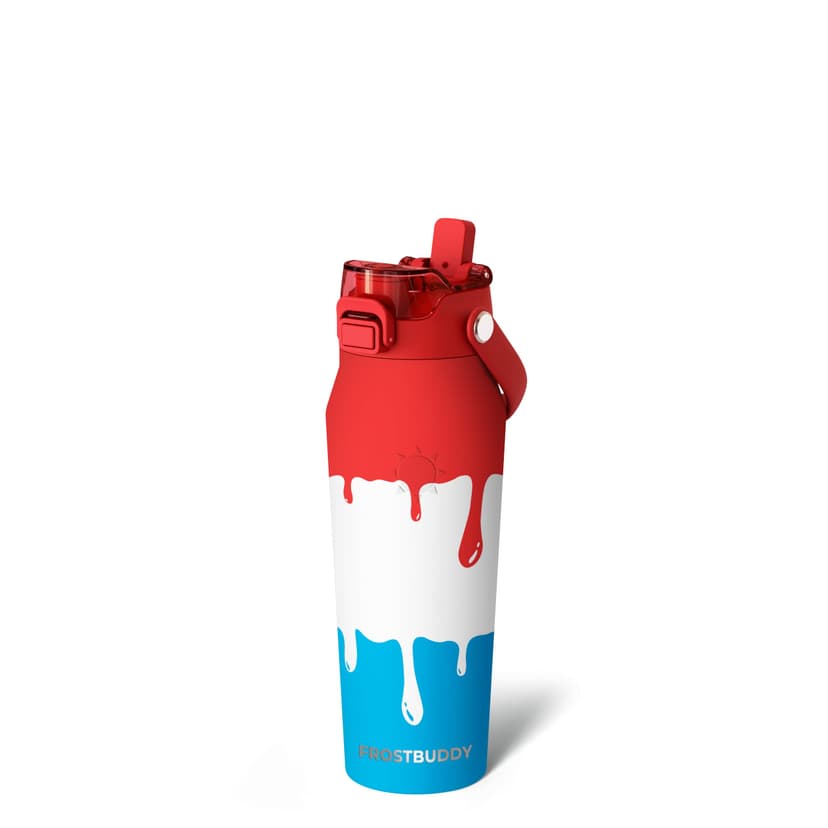 Frost Buddy 24oz Insulated Water Bottle - Straw & Chug Lid - Leak-Proof | Sip-or-chug dual lid | Ice-cold for 24+ hours | Cup-holder friendly | Durable & easy to clean