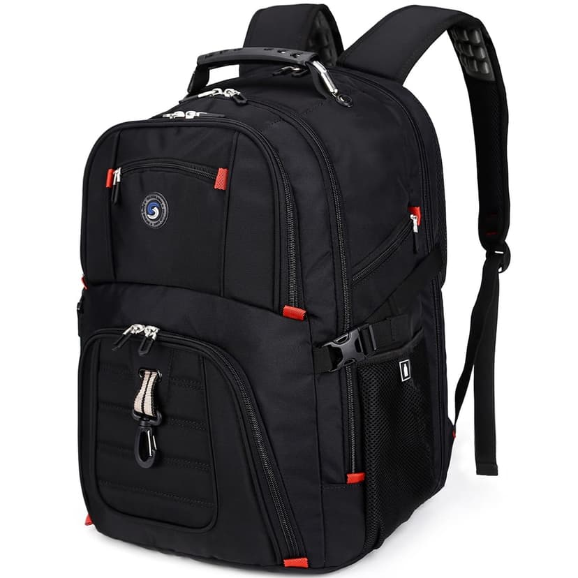 SHRRADOO Extra Large Travel Laptop Backpack for Men, Work College Backpacks | Fit 17 Inch Laptops, with Combination Lock, Carry On Flight Approved, Men Women 50L Business Backpack, High School Backpac