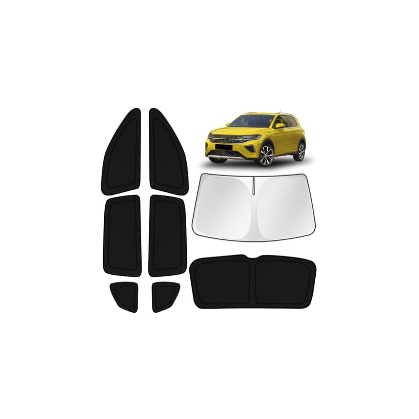 KUST Car Window Shades for Volkswagen Tiguan 2018 2019 2020 2021 2022 2023 Windshield Sun Shade Side Window Cover UV Block Privacy Protection Accessories for Camping Blackout Rear Back Full Set 8PCS