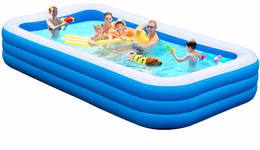 Large Inflatable Pool for Adults & Kids, 120" x 70" x 22" Blow Up Pool, Thickened Full-Sized Family Kiddie Pool for Outdoor Water Play & Summer Fun