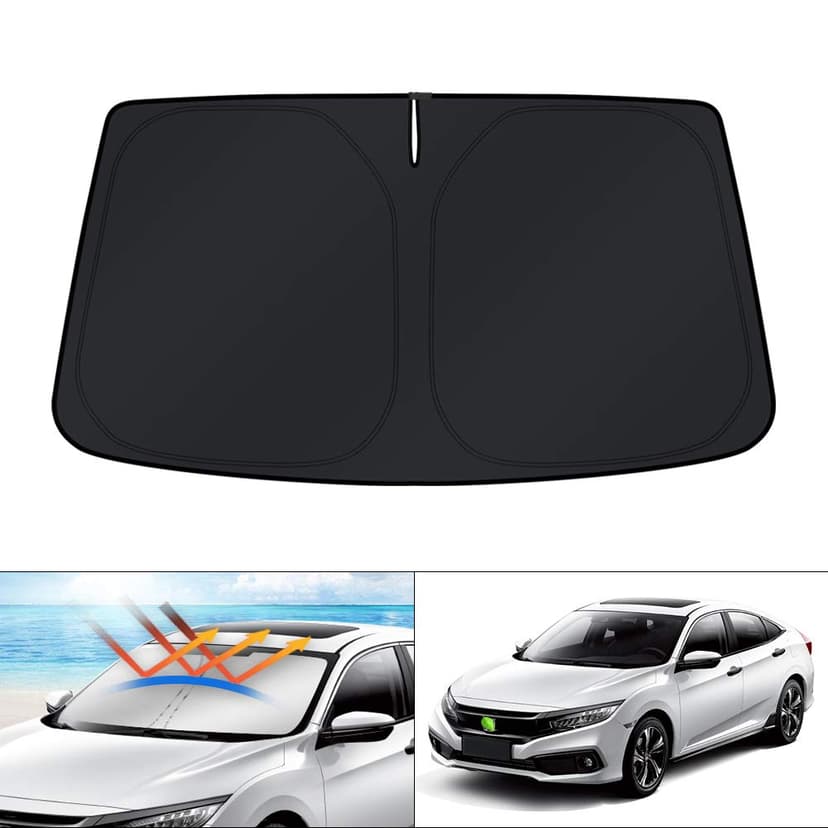 KUST Windshield Sun Shade for Honda Civic 2016-2021 Accessories Sunshade Foldable Window Sun Visor Protector Blocks UV Rays Keep Your Car Cooler