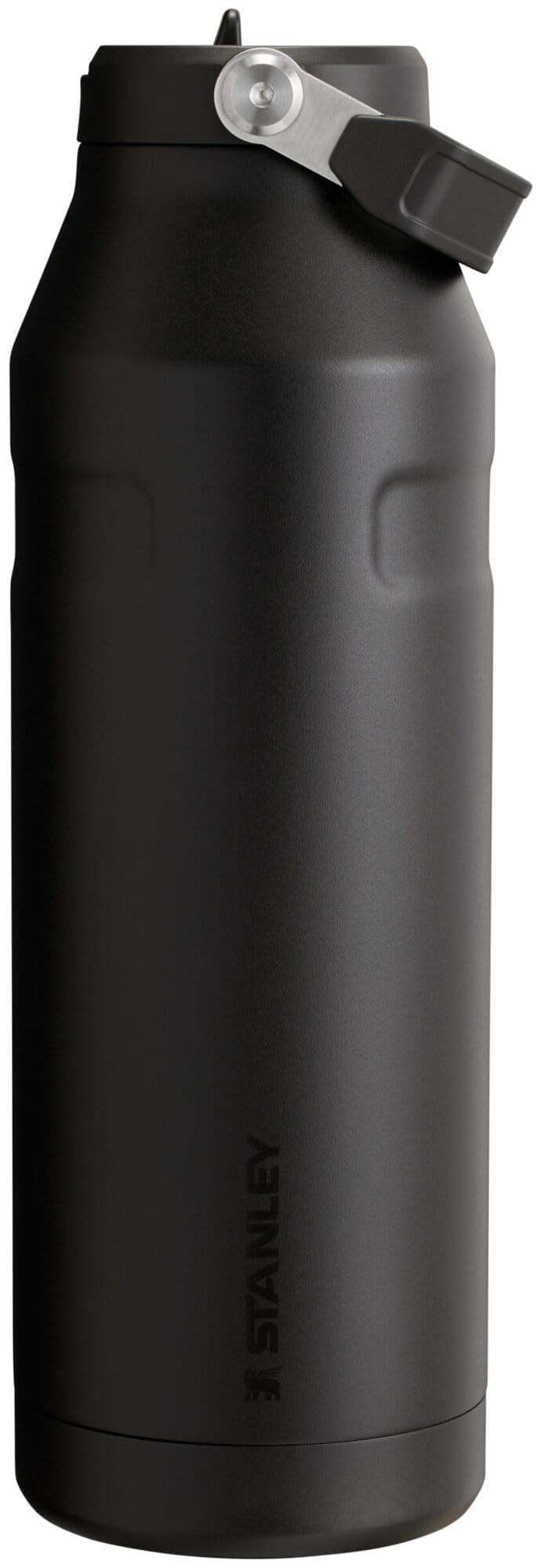 STANLEY IceFlow Flip Straw 2.0 Bottle, 50 oz, Black 2.0 | Easy Carry Handle | Twist On Lid and Flip Up Straw | Lightweight Water Bottle | Insulated Stainless Steel | BPA-Free