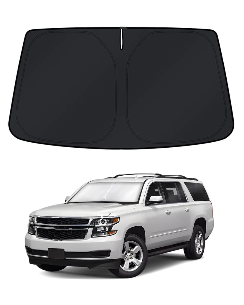 KUST Windshield Sun Shade for 2015-2020 Chevrolet Chevy Suburban/Tahoe, GMC Yukon XL, Yukon Denali XL Accessories Front Window Shade Sun Visor Cover Foldable Blocks UV Rays Keep Your Car Cooler