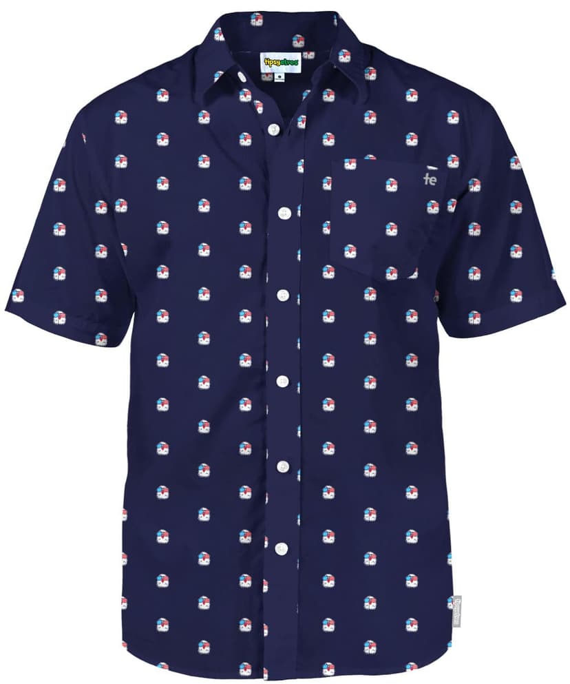 Tipsy Elves Patriotic Shirts for Men - USA Short Sleeve Button Up American Flag Shirts for Men for 4th of July